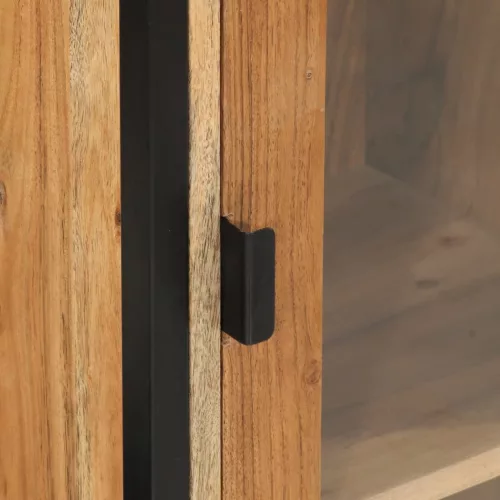  vas és tömör mangófa fürdőszobai szekrény 40 x 27 x 190 cm