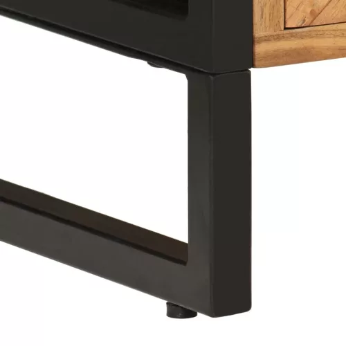  vas és tömör mangófa fürdőszobai szekrény 40 x 27 x 190 cm