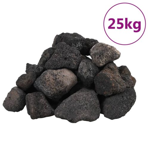  fekete vulkanikus kőzetek 5-8 cm 25 kg