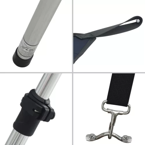  T-alakú árnyékolóhosszabbító szettel 170 x 170 x (113-182,5) cm