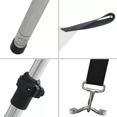  T-alakú árnyékolóhosszabbító szettel 174 x 205 x (115-194) cm