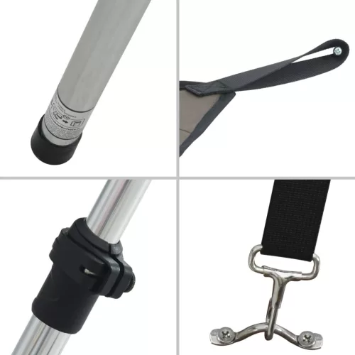  T-alakú árnyékolóhosszabbító szettel 174 x 205 x (115-194) cm