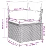  9 részes bézs polyrattan kerti ülőgarnitúra párnákkal