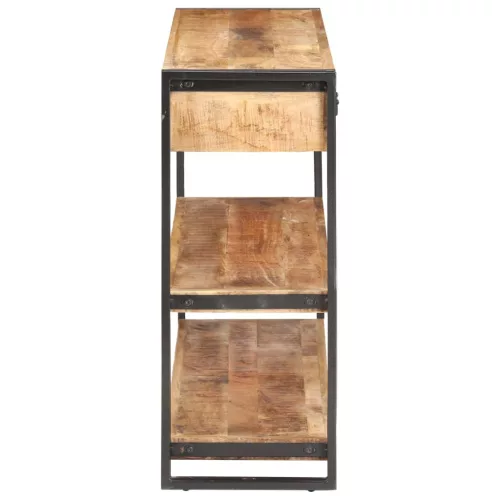  tömör nyers mangófa tálalószekrény 120 x 30 x 75 cm