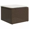  8 részes barna polyrattan kerti ülőgarnitúra párnákkal