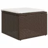  9 részes barna polyrattan kerti ülőgarnitúra párnákkal