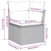  9 részes barna polyrattan kerti ülőgarnitúra párnákkal