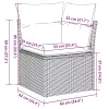  9 részes barna polyrattan kerti ülőgarnitúra párnákkal