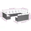  13 részes bézs polyrattan kerti ülőgarnitúra párnákkal