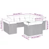  11 részes világosszürke polyrattan kerti ülőgarnitúra párnákkal