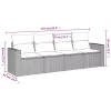  4 részes szürke polyrattan kerti ülőgarnitúra párnákkal