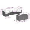  9 részes szürke polyrattan kerti ülőgarnitúra párnával