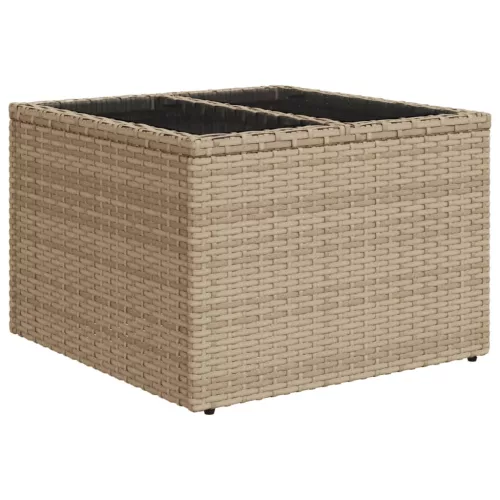  11 részes bézs polyrattan kerti ülőgarnitúra párnákkal