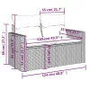  7 részes világosszürke polyrattan kerti ülőgarnitúra párnákkal