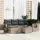  7 részes világosszürke polyrattan kerti ülőgarnitúra párnákkal