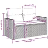  9 részes barna polyrattan kerti ülőgarnitúra párnákkal
