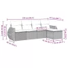  5 részes világosszürke polyrattan kerti ülőgarnitúra párnákkal