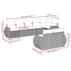  8 részes bézs polyrattan kerti ülőgarnitúra párnával