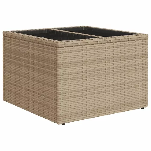  9 részes bézs polyrattan kerti ülőgarnitúra párnákkal