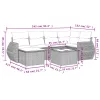  7 részes szürke polyrattan kerti ülőgarnitúra párnákkal