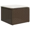 7 részes barna polyrattan kerti ülőgarnitúra párnákkal