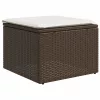  8 részes barna polyrattan kerti ülőgarnitúra párnákkal