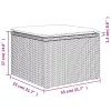  6 részes fekete polyrattan kerti ülőgarnitúra párnákkal