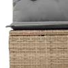  6 részes bézs polyrattan kerti ülőgarnitúra párnával