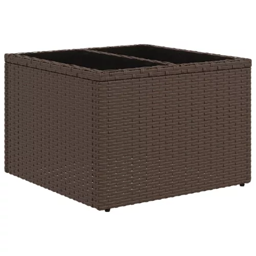  10 részes barna polyrattan kerti ülőgarnitúra párnákkal