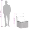  9 részes barna polyrattan kerti ülőgarnitúra párnákkal