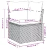  10 részes fekete polyrattan kerti ülőgarnitúra párnákkal