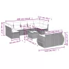 10 részes bézs polyrattan kerti ülőgarnitúra párnával