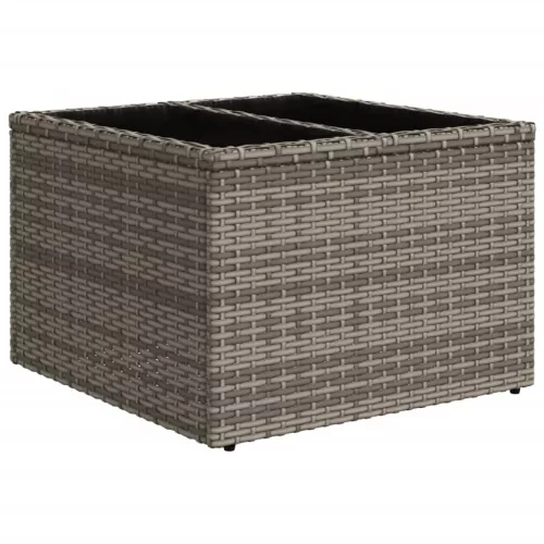  10 részes szürke polyrattan kerti ülőgarnitúra párnákkal