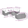  10 részes barna polyrattan kerti ülőgarnitúra párnákkal