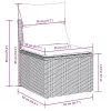  11 részes világosszürke polyrattan kerti ülőgarnitúra párnákkal