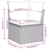  10 részes bézs polyrattan kerti ülőgarnitúra párnával