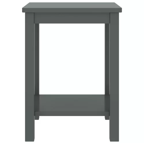  sötétszürke tömör fenyőfa éjjeliszekrény 35x30x47 cm