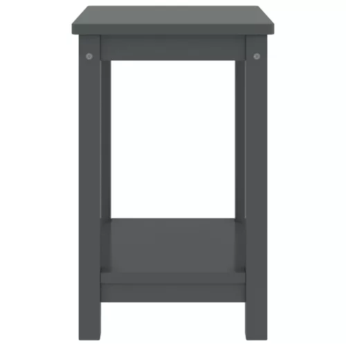  sötétszürke tömör fenyőfa éjjeliszekrény 35x30x47 cm