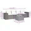  5 részes barna polyrattan kerti ülőgarnitúra párnával
