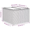  7 részes világosszürke polyrattan kerti ülőgarnitúra párnákkal