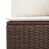  7 részes barna polyrattan kerti ülőgarnitúra párnákkal