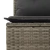  8 részes szürke polyrattan kerti ülőgarnitúra párnákkal