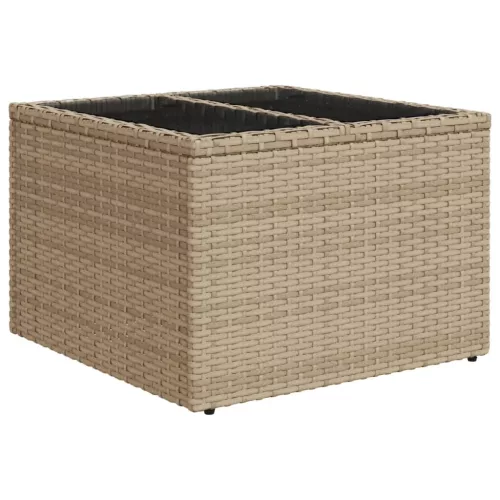  8 részes bézs polyrattan kerti ülőgarnitúra párnával