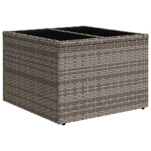  9 részes szürke polyrattan kerti ülőgarnitúra párnákkal