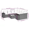  9 részes világosszürke polyrattan kerti ülőgarnitúra párnával