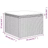  4 részes fekete polyrattan kerti ülőgarnitúra párnákkal