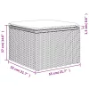  4 részes fekete polyrattan kerti ülőgarnitúra párnákkal