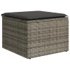  5 részes szürke polyrattan kerti ülőgarnitúra párnákkal