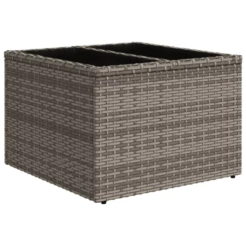  5 részes szürke polyrattan kerti ülőgarnitúra párnákkal