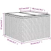  5 részes világosszürke polyrattan kerti ülőgarnitúra párnákkal
